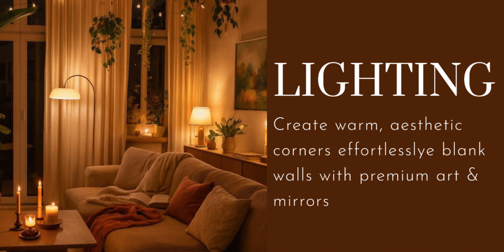 Ambient lights, warm glows & aesthetic lamps for modern homes.